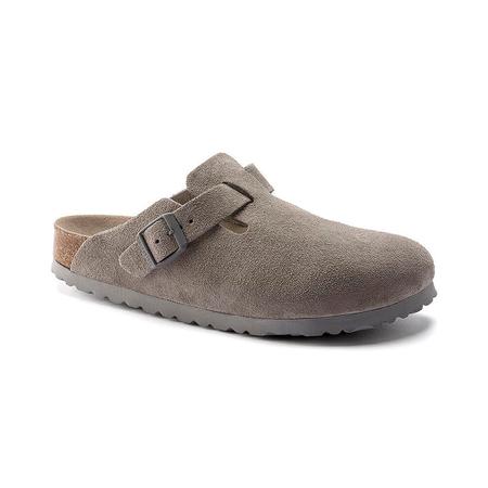 WOMEN'S BOSTON UNLINED STONE COIN SUEDE CLOG