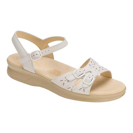 WOMEN'S DUO WHITE LEATHER SANDAL