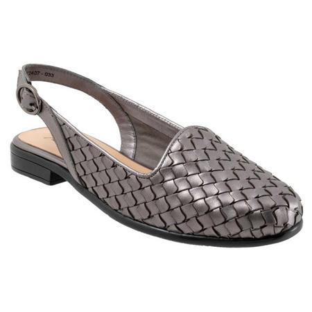 LEA PEWTER WOVEN LEATHER